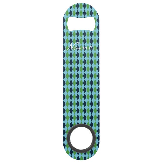 Rockabilly diamond plaid Thunder_Cove Bar Key (Front)