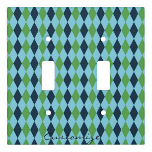rockabilly diamond plaid Thunder_Cove Light Switch Cover