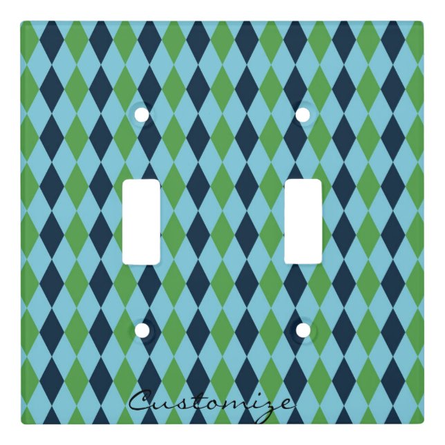 rockabilly diamond plaid Thunder_Cove Light Switch Cover (Front)
