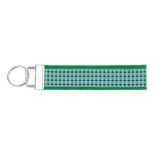 Rockabilly diamond plaid Thunder_Cove Wrist Keychain