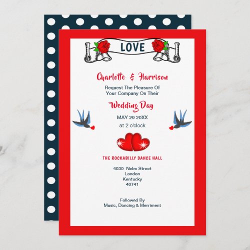 Rockabilly Fifties Wedding Invitation