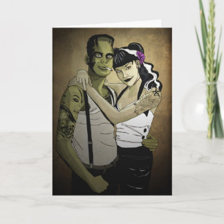 Rockabilly Frank and Bride Card