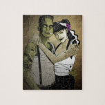 Rockabilly Frank And Bride Jigsaw Puzzle at Zazzle