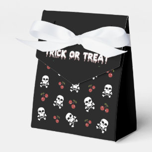Rockabilly Halloween Skulls Cherries Favor Box