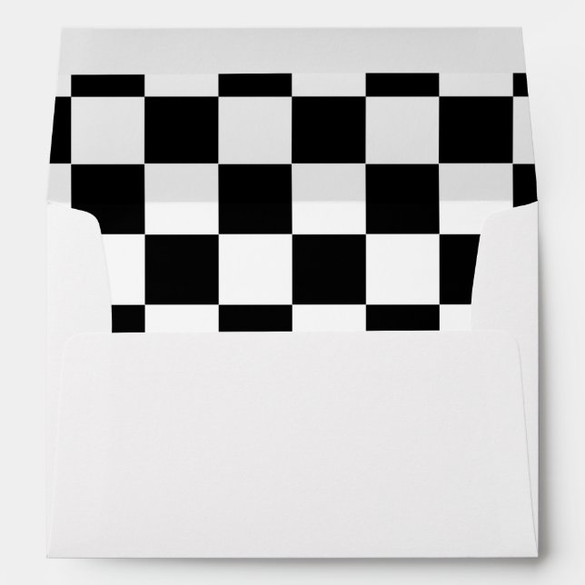 Rockabilly Hearts and Rose Wedding Envelope (Back (Bottom))