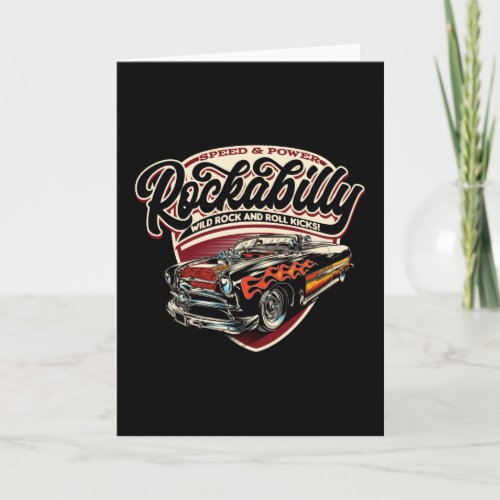 Rockabilly Hotrod Speed Flames _ neg Card