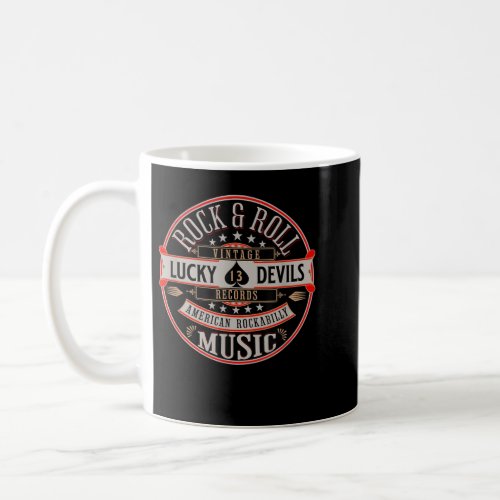 Rockabilly Music Lucky Devil Retro Vintage 1950s  Coffee Mug