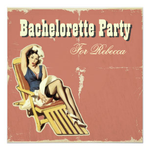 Pin Up Girl Bachelorette Party Invitations 4