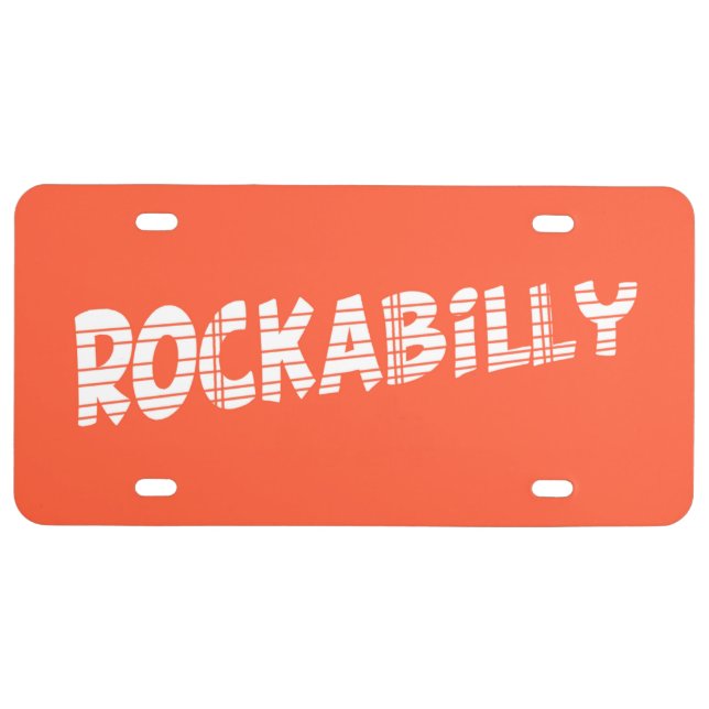 RockaBilly plastic license plate (Front)