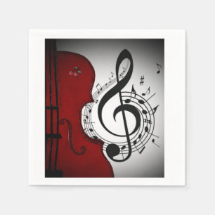 ROCKABILLY RETRO MUSIC LOVER CELLO NAPKINS