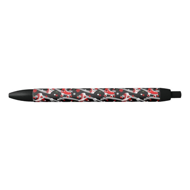 Rockabilly Retro Roller Skating Pattern Pen (Front)