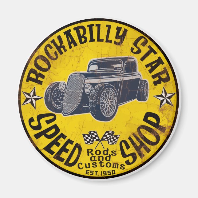 Rockabilly ride magnet (Front)
