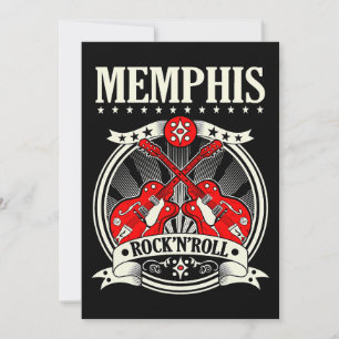 Rockabilly Style Memphis Gifts Retro Country Music Invitation