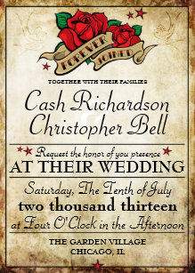 Rockabilly Invitations Zazzle Rockabilly Tattoo Rose Rocker Wedding Invitations