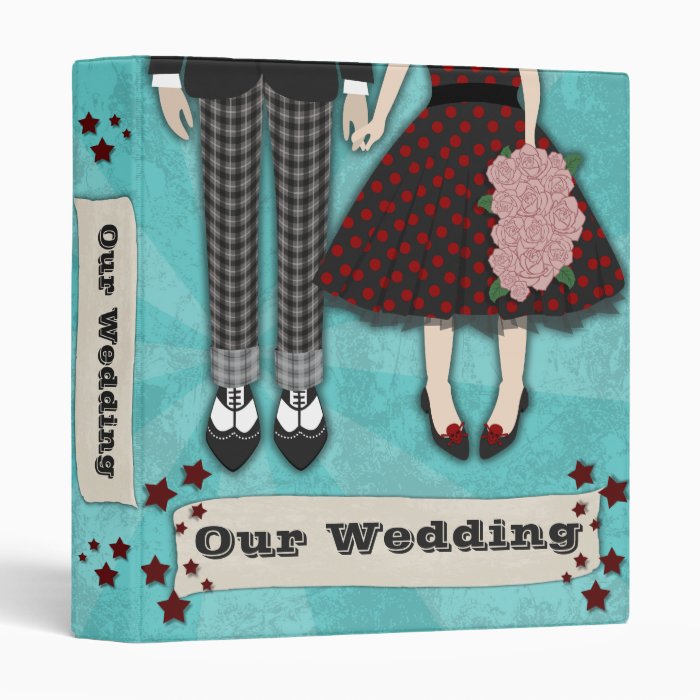 Rockabilly Wedding, 1 inch binder