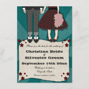Rockabilly Wedding, 4.5x6.25 save the date