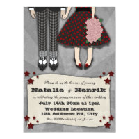 Rockabilly Invitations Announcements Zazzle Rockabilly Wedding 5 5x7