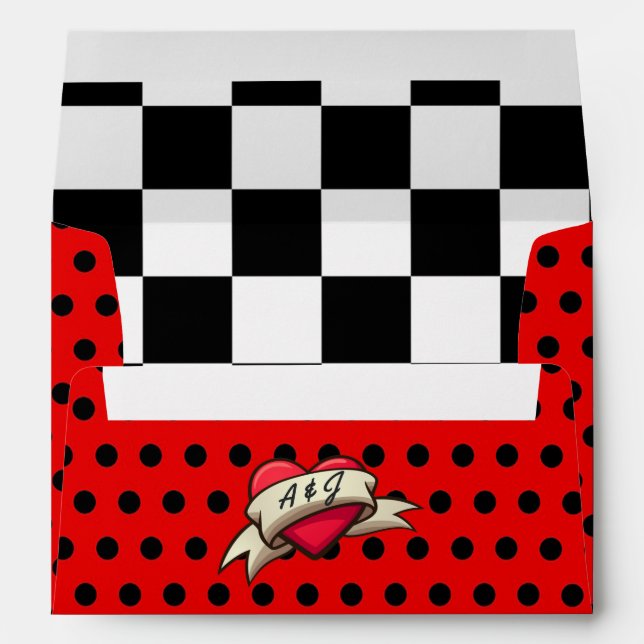 Rockabilly Wedding Envelope (Back (Bottom))