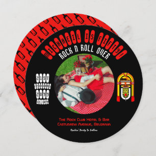 Rockabilly Wedding Invitation Vinyl LP Record