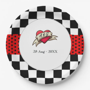 Rockabilly Wedding Paper Plates
