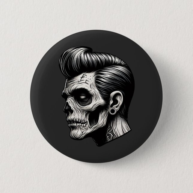 Rockabilly Zombie Vibes Button (Front)