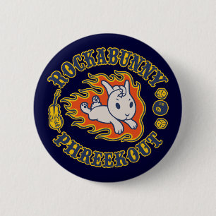 Rockabunny Phreekout Pinback Button
