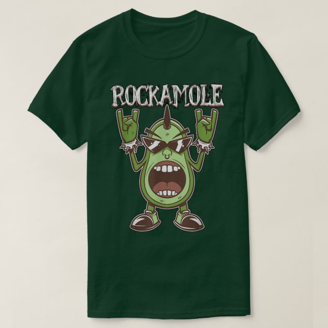 Rockamole Avocado Rock n Roll  T-Shirt (Design Front)