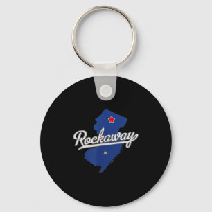 Rockaway New Jersey Nj Map Keychain