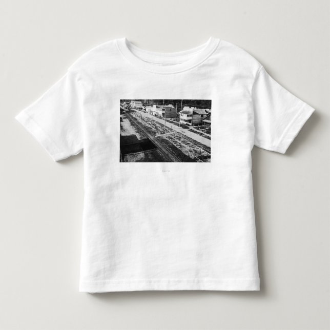 Rockaway, Oregon Beach and Main Street Photograp Toddler T-shirt (Front)
