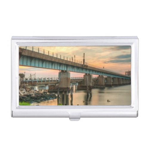 Rockaway Train Bridge Business Card Case