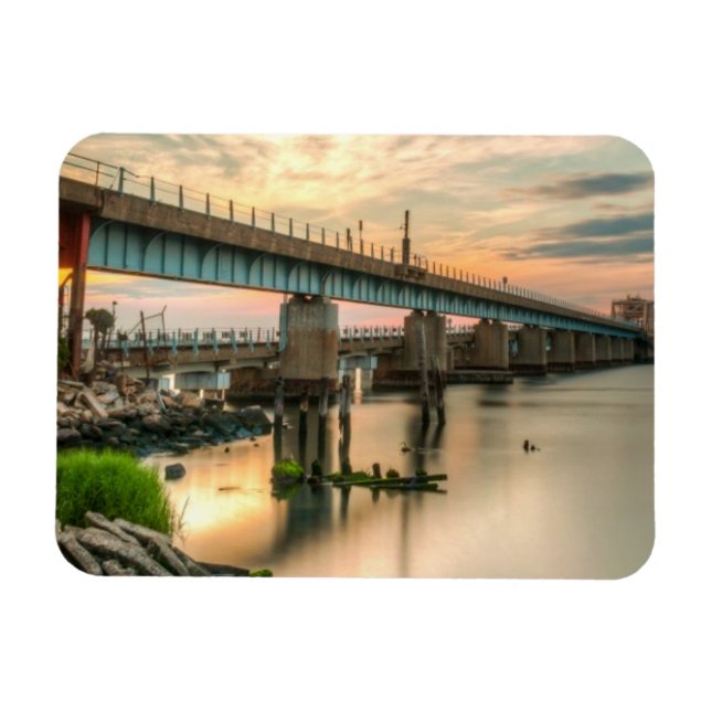 Rockaway Train Bridge Magnet (Horizontal)