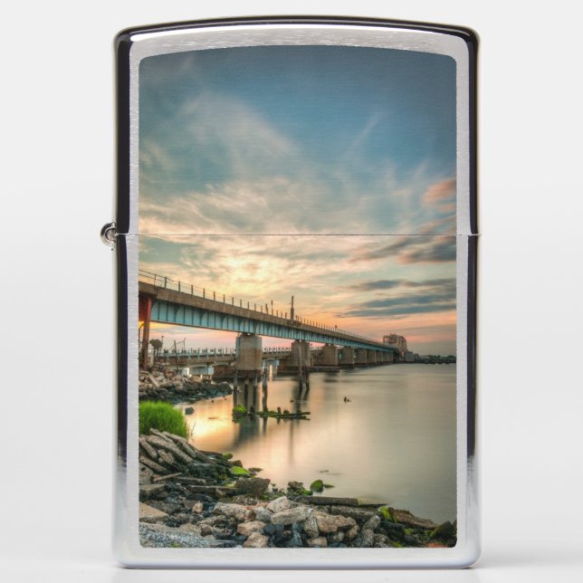 Rockaway Train Bridge Zippo Lighter (Front)