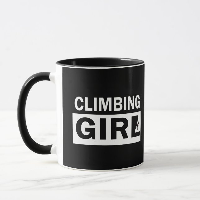 Rockclimbing girl mug (Left)