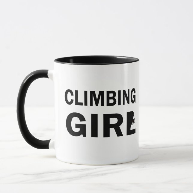 Rockclimbing girl mug (Left)