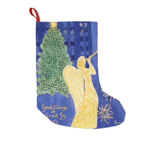 Rockefeller Angel Christmas Stocking