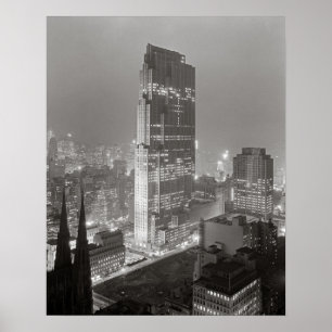 Rockefeller Center, 1933. Vintage Photo Poster