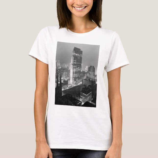 Rockefeller Center and RCA Building New York City T-Shirt (Front)