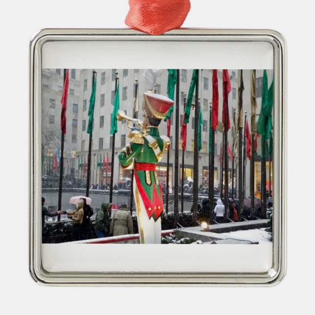 Rockefeller Center Christmas Metal Ornament (Front)