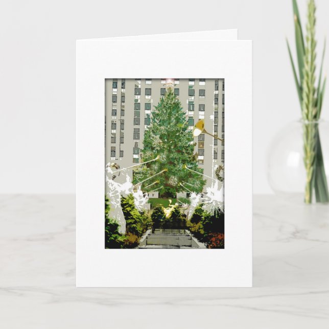 Rockefeller Center Christmas Tree Christmas Card (Front)