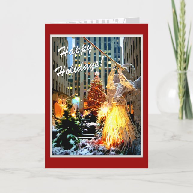 Rockefeller Center Christmas Tree Greeting Cards (Front)