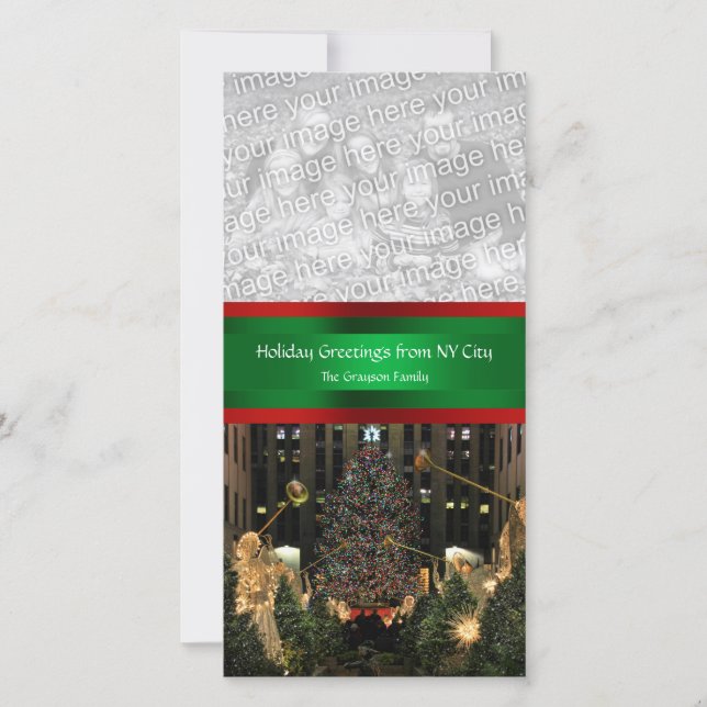 Rockefeller Center Christmas Tree, Your Photo Holiday Card (Front)