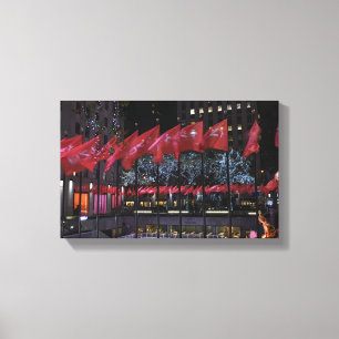 Rockefeller Center Ice Skating Rink NYC Photograph Canvas Print