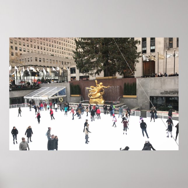 Rockefeller Center Ice Skating Rink NYC Photograph Poster (Front)