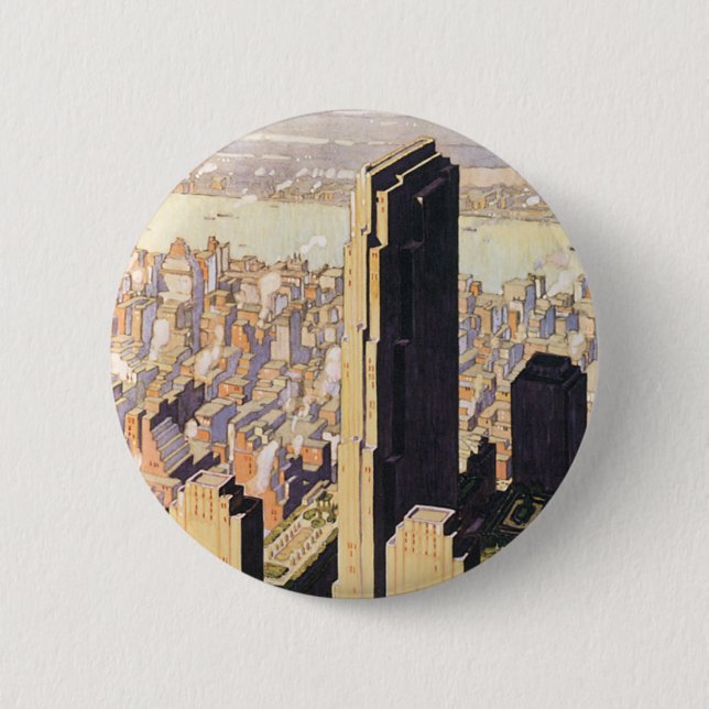 Rockefeller Center New York Button (Front)