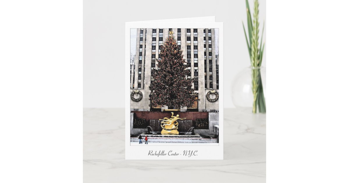 Rockefeller Center New York City Holiday Card Zazzle Com