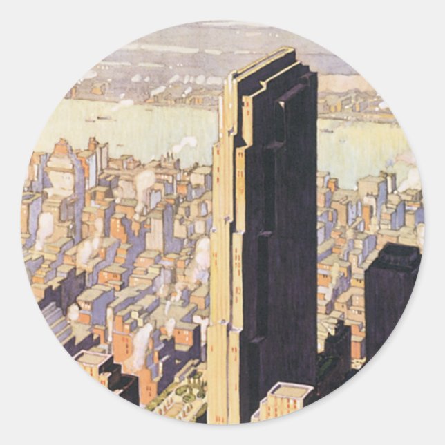Rockefeller Center New York Classic Round Sticker (Front)