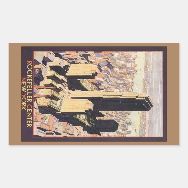 Rockefeller Center New York Rectangular Sticker (Front)
