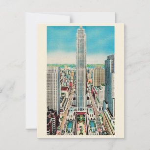Rockefeller Center NYC Vintage Postcard