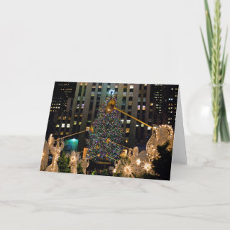 Rockefeller Center Tree and Angels Holiday Card