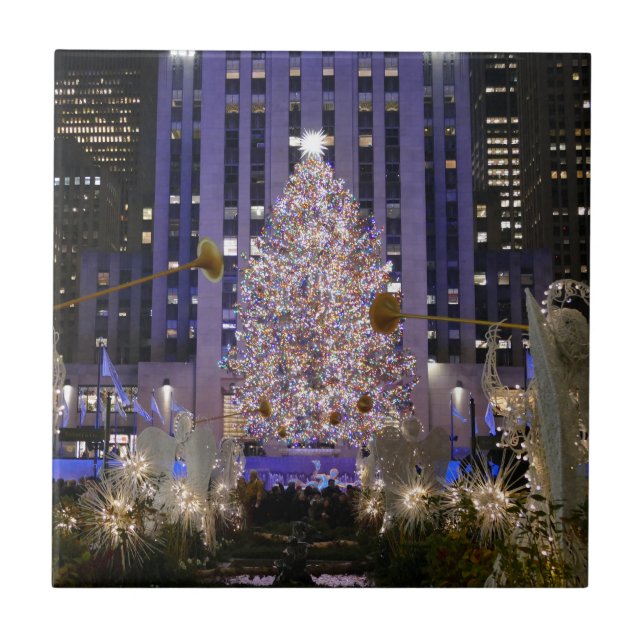Rockefeller Center's Angels & Christmas -  Ceramic Tile (Front)